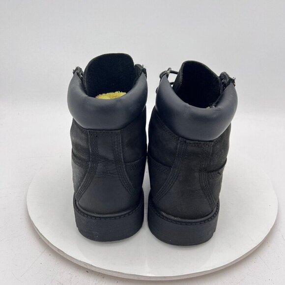 Timberland 6 Inch Kids Size 4 Women 5 12907 Black Nubuck Ankle Premium Boot - Picture 5 of 11